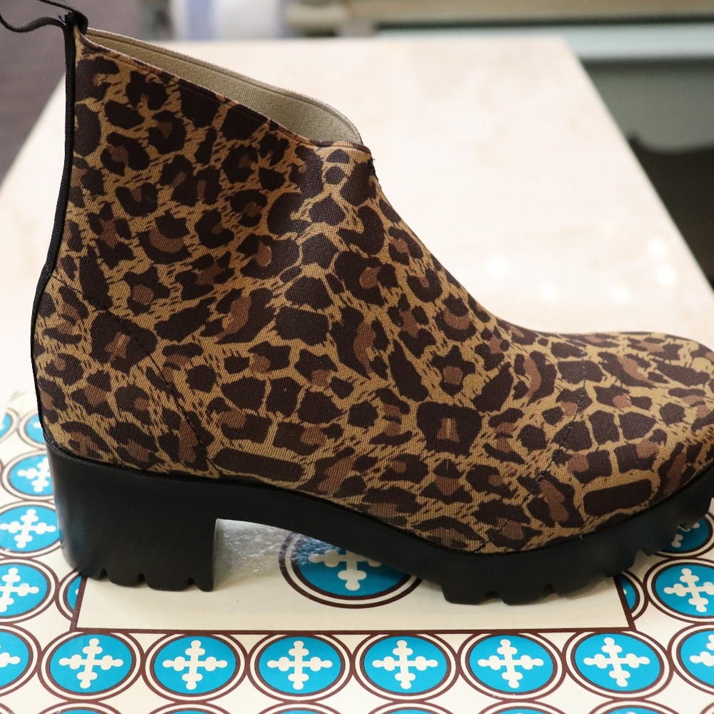 Charleston Shoe Co. Monterey Platform Leopard Boot